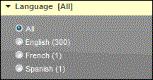 Language search options